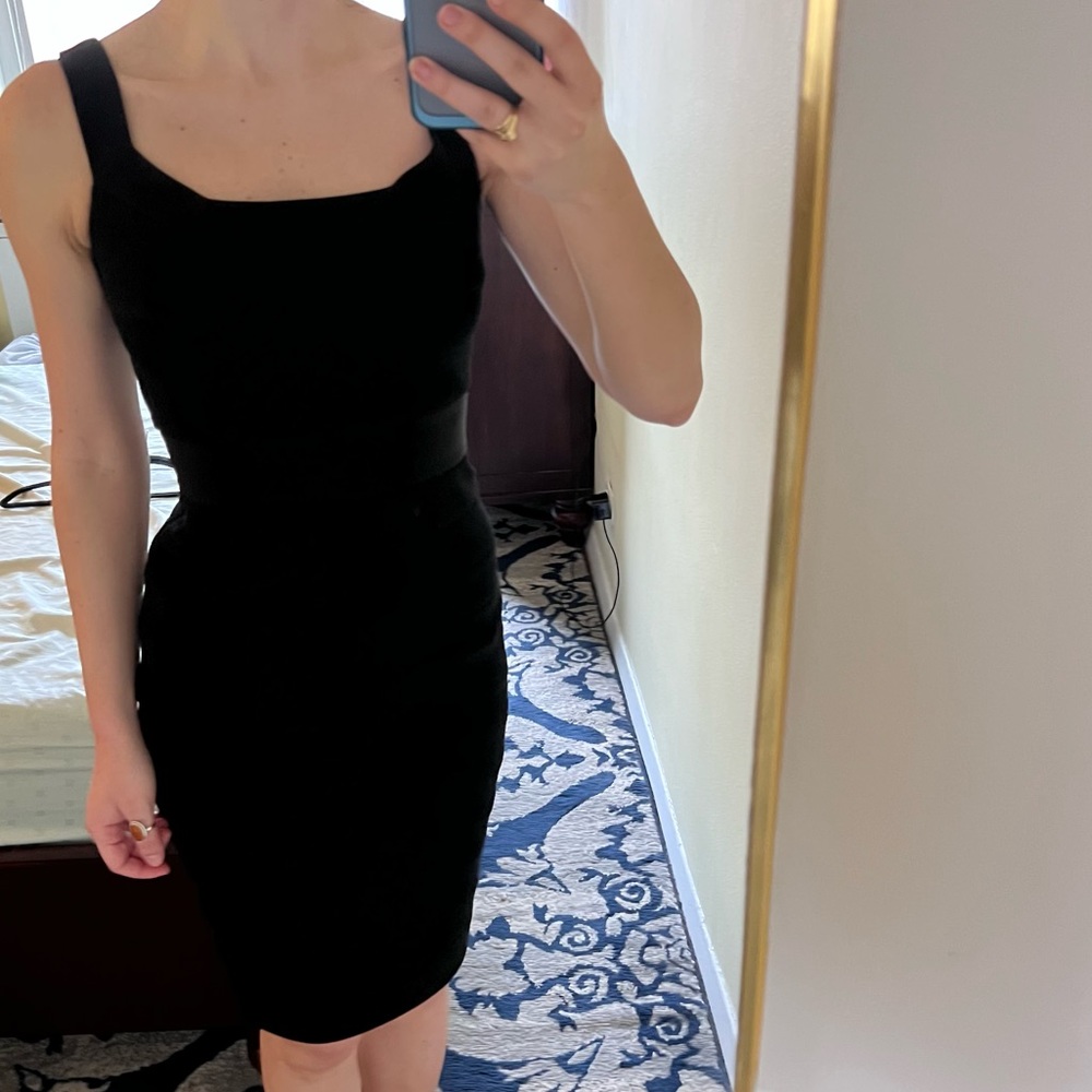 Diane von Furstenberg “Stitches” Black Bodycon Dress size 2